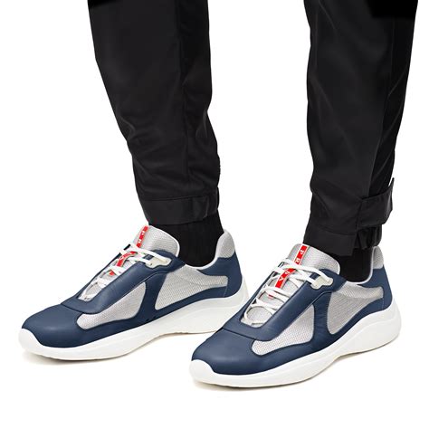 prada logo technical fabric sneaker|prada america's cup sneakers.